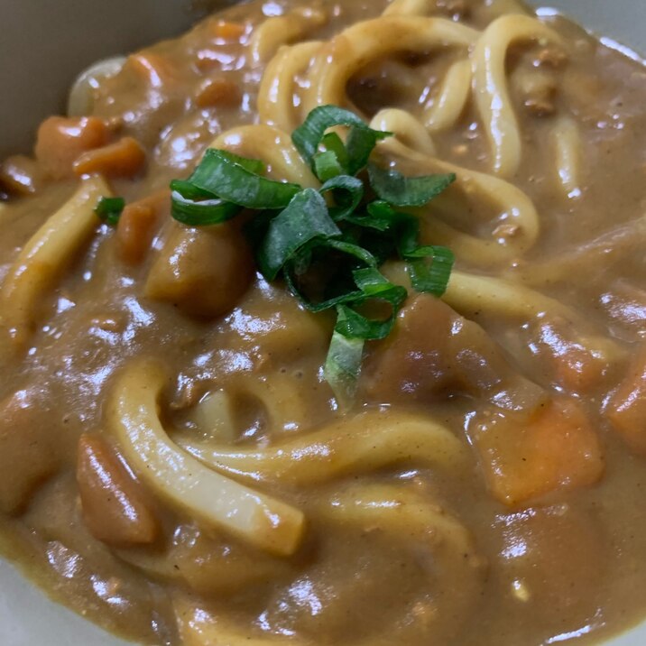 余ったカレーでカレーうどん♪